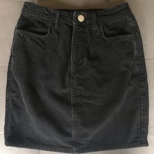 Black corduroy mini skirt-Urban Outfitters by BDG